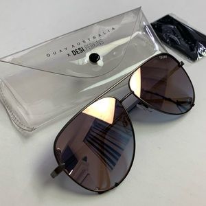 High Key Gunmetal Rose QUAY Australia Sunglasses